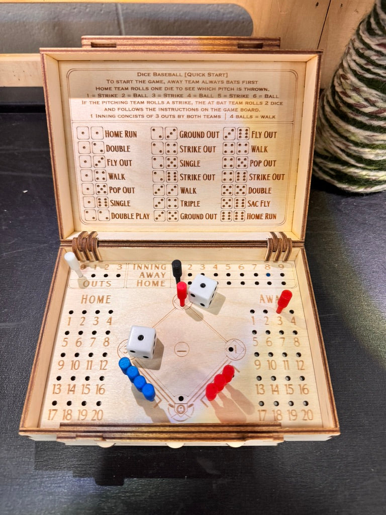 Dice Baseball – Handcrafted Wooden Baseball Dice Game