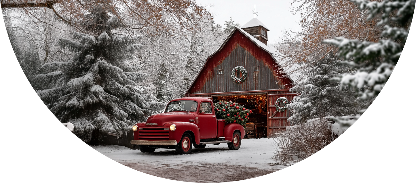 Red Christmas Truck