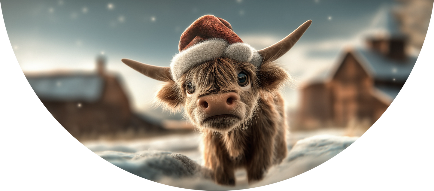 Highland Calf Christmas