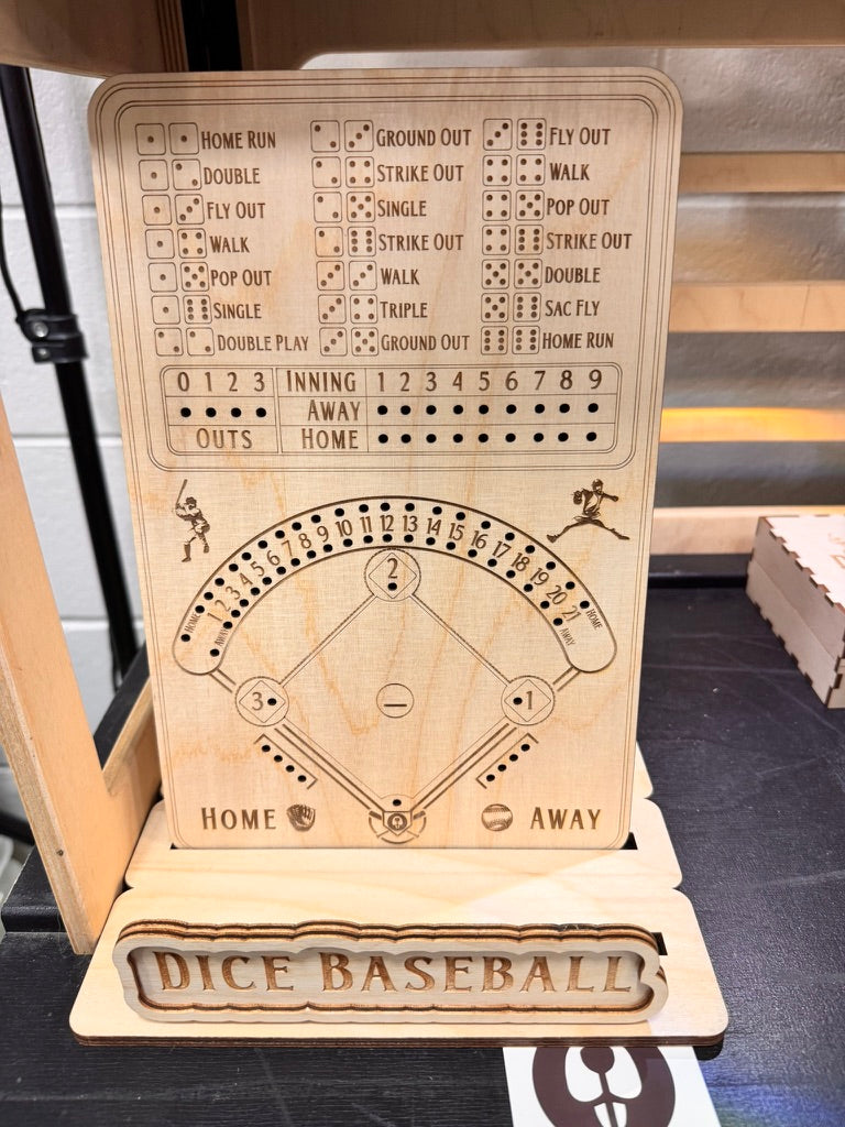 Dice Baseball – Handcrafted Wooden Baseball Dice Game
